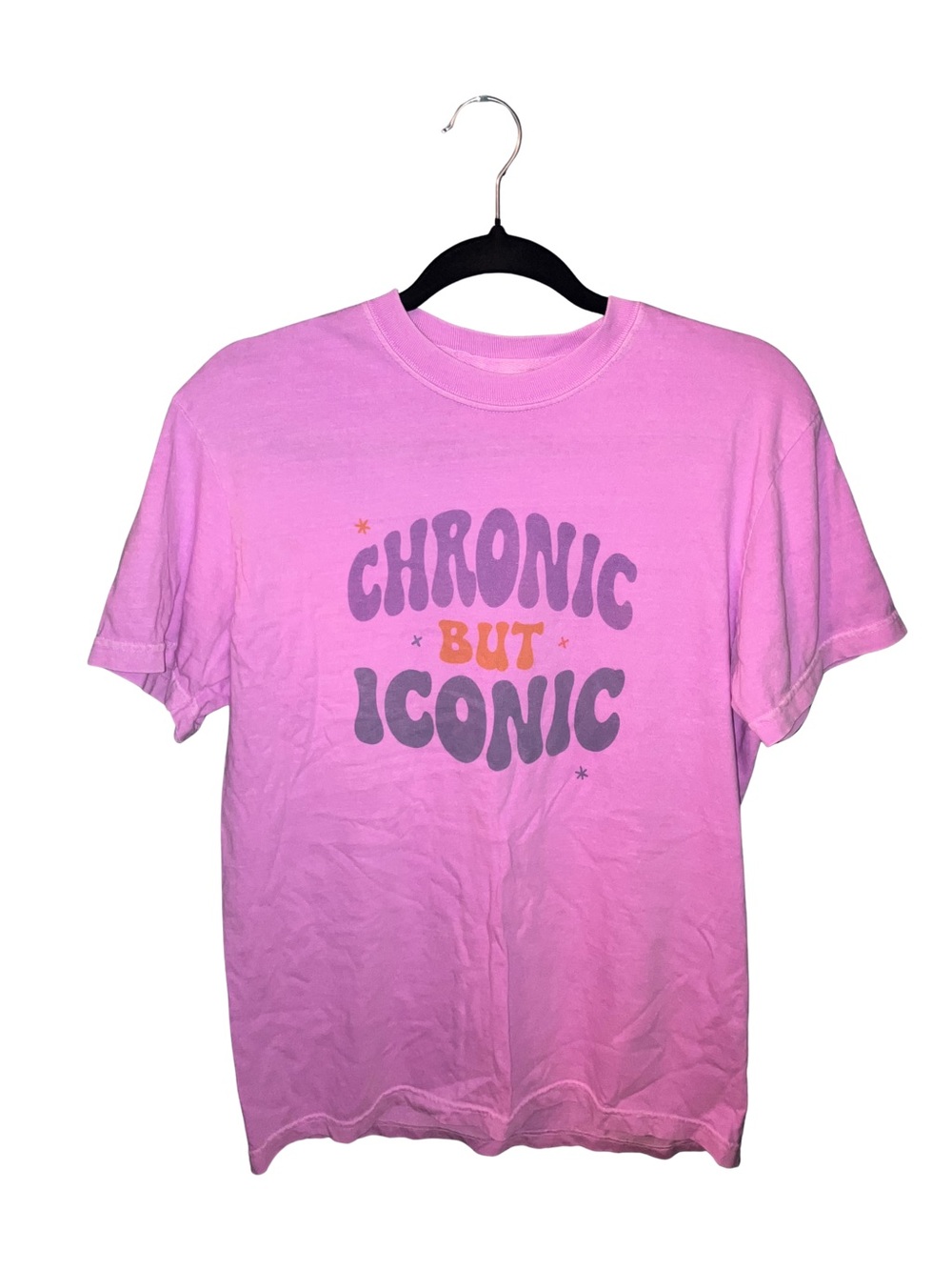 Pink "Chronic But Iconic" Graphic Tee